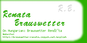 renata brauswetter business card